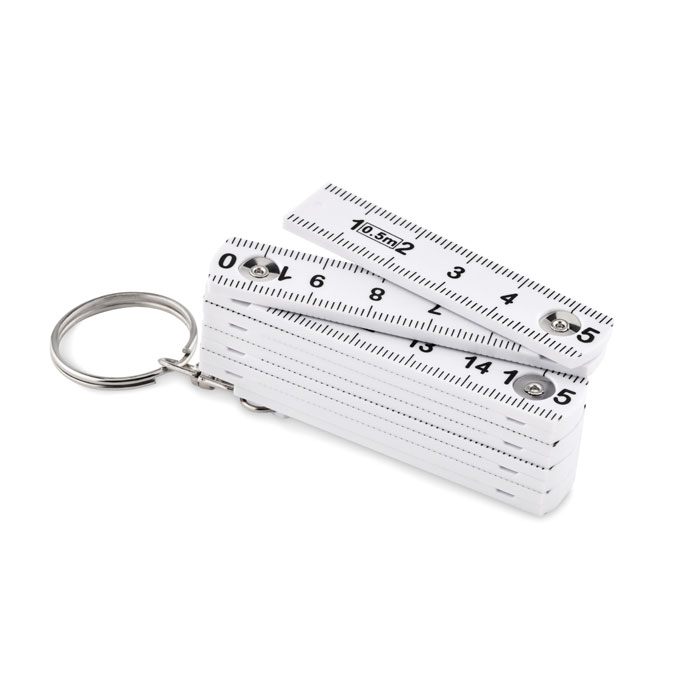 Carpenters ruler key ring 50cm Bianco item picture open