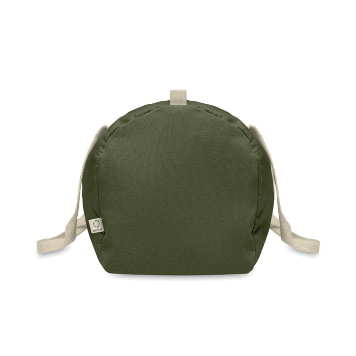 Recycled cotton sports bag Verde Militare item picture open