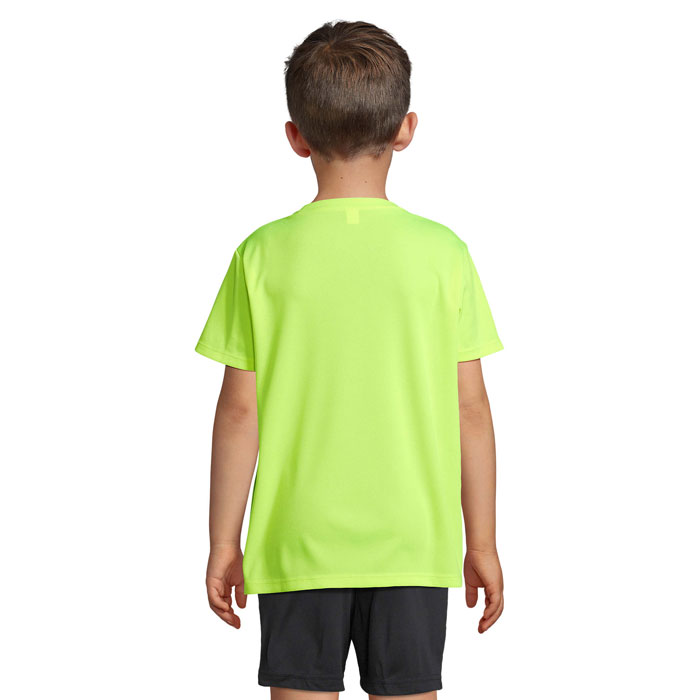 .PRINT KIDS SPORTS T-SHIRT Giallo Fluo item picture back