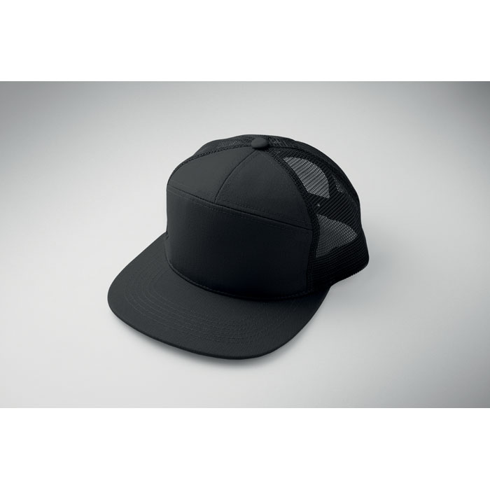 7 panel flat visor cap Nero item detail picture