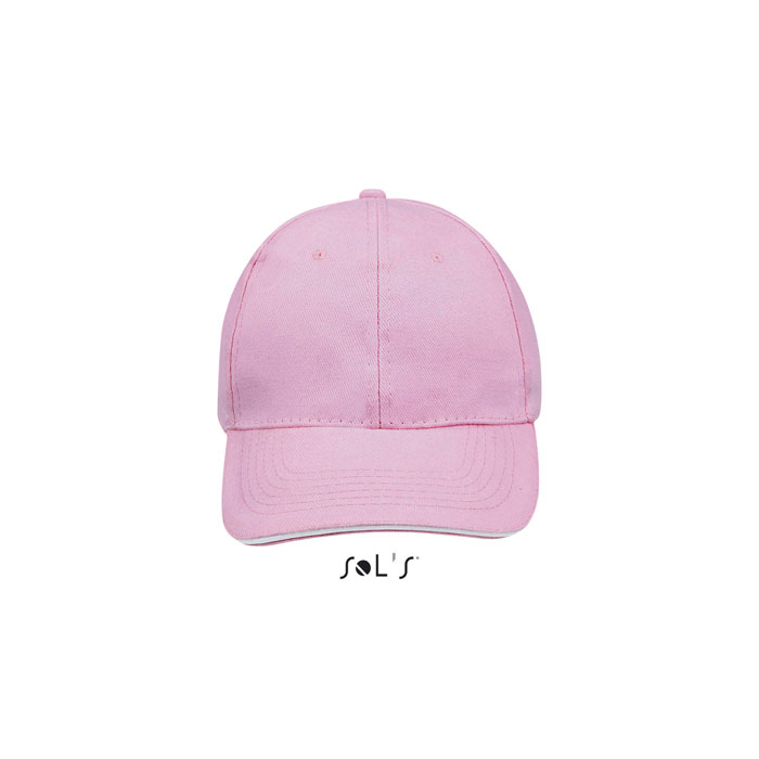 BUFFALO SIX PANEL CAP Pink/White item picture front