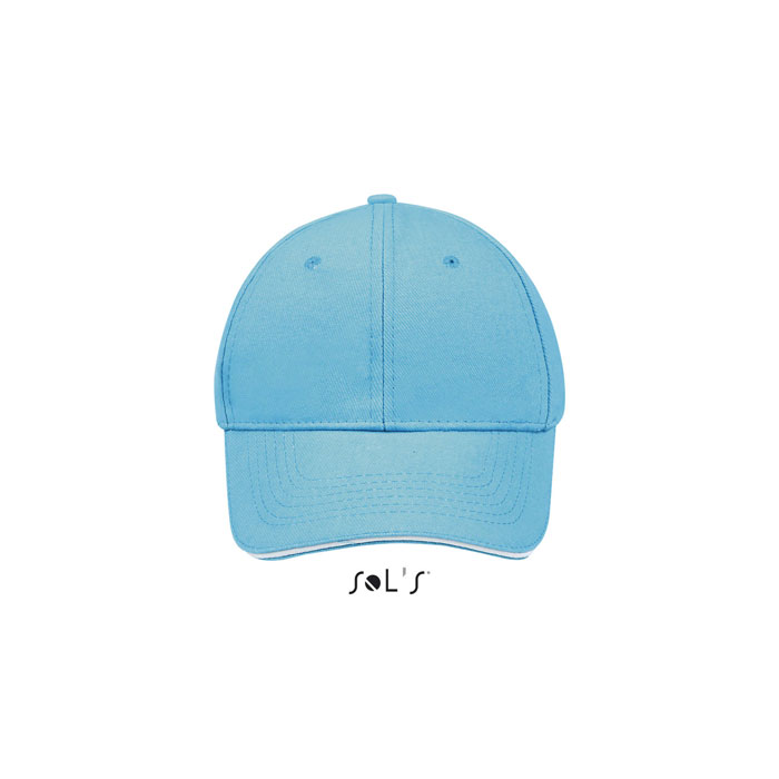 BUFFALO SIX PANEL CAP Turquoise/White item picture front