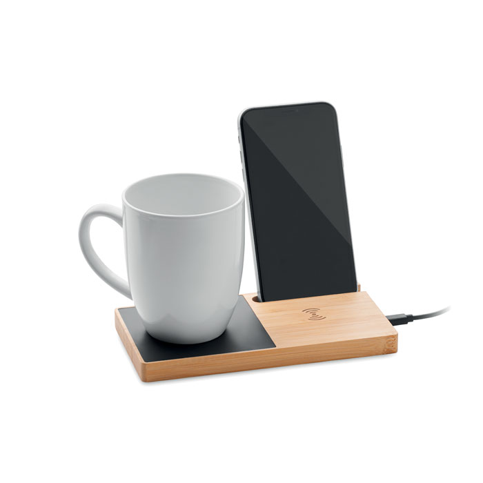 1Wireless charger mug warmer Legno item picture open