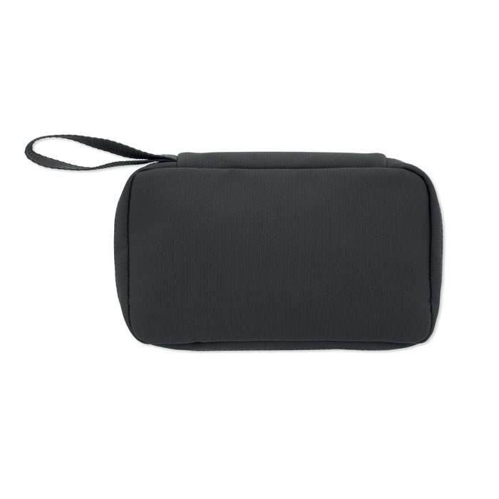 Beauty case 600D RPET Nero item picture side
