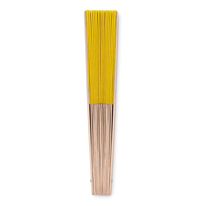 Manual hand fan wood Giallo item picture back