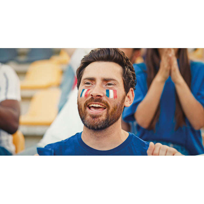 Flag body paint stick Blu Royal item ambiant picture