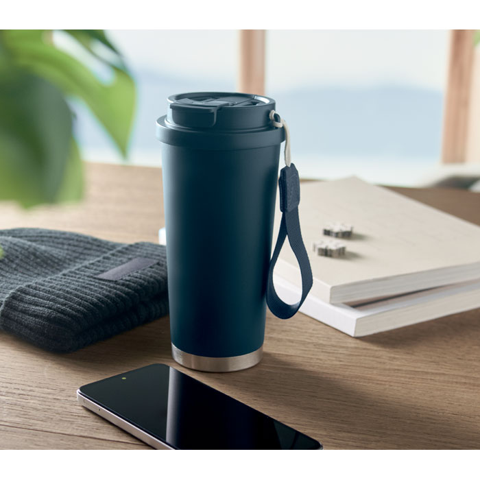 Double wall tumbler 500ml Francese Navy item ambiant picture