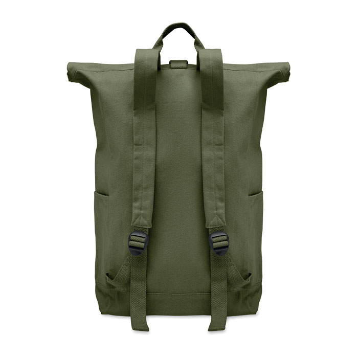 Roll top backpack 390 gr/m² Verde Militare item picture side