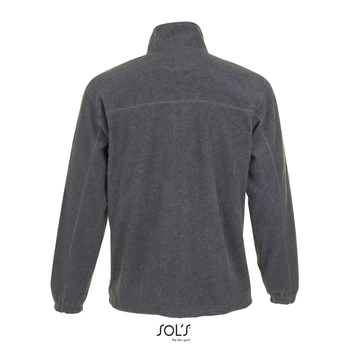 NORTH Zipped Fleece Jacket Grigio Melange item picture back