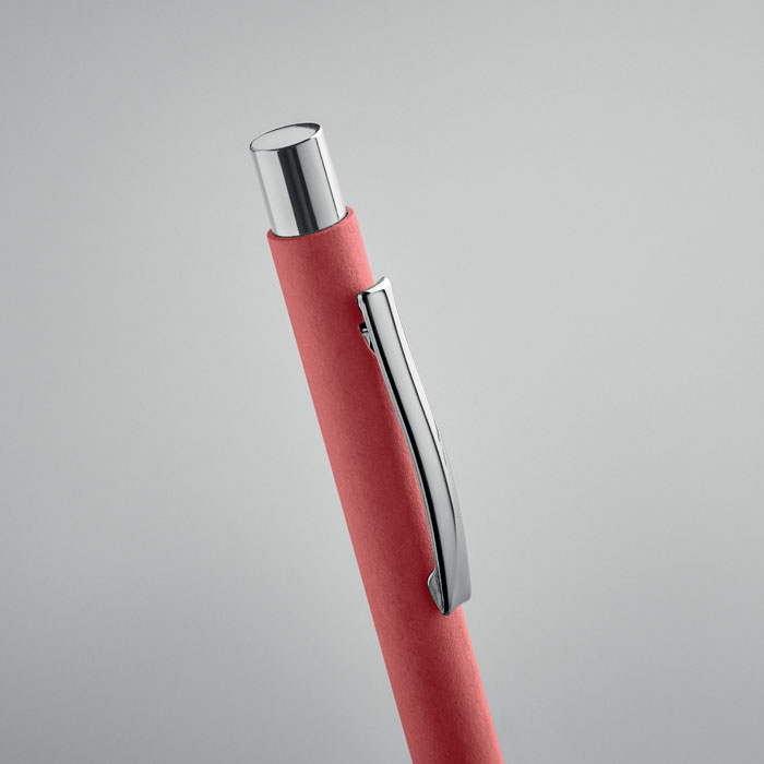 Recycled paper push ball pen Rosso item detail picture