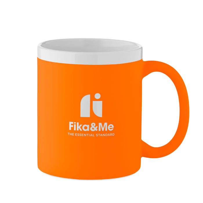 Ceramic mug 300ml Arancio Neon item picture printed