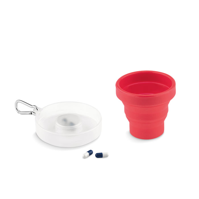 Silicone foldable cup red item picture front