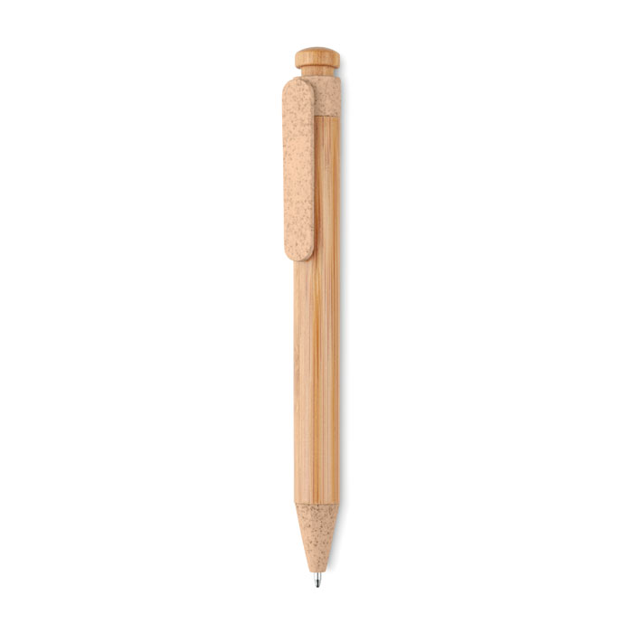 Bamboo/Wheat-Straw ABS ball pen Arancio item picture back