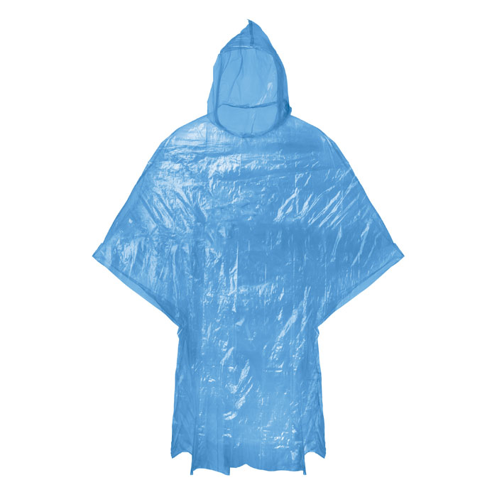 Poncho pieghevole in polybag Blu item picture top