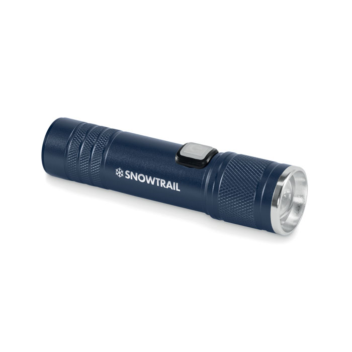 Rechargeable COB light torch Francese Navy item picture printed