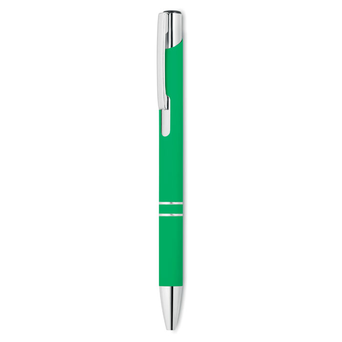 Ball pen in rubberised finish Verde item picture back
