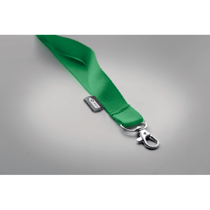 Lanyard in RPET 20 mm Verde item detail picture