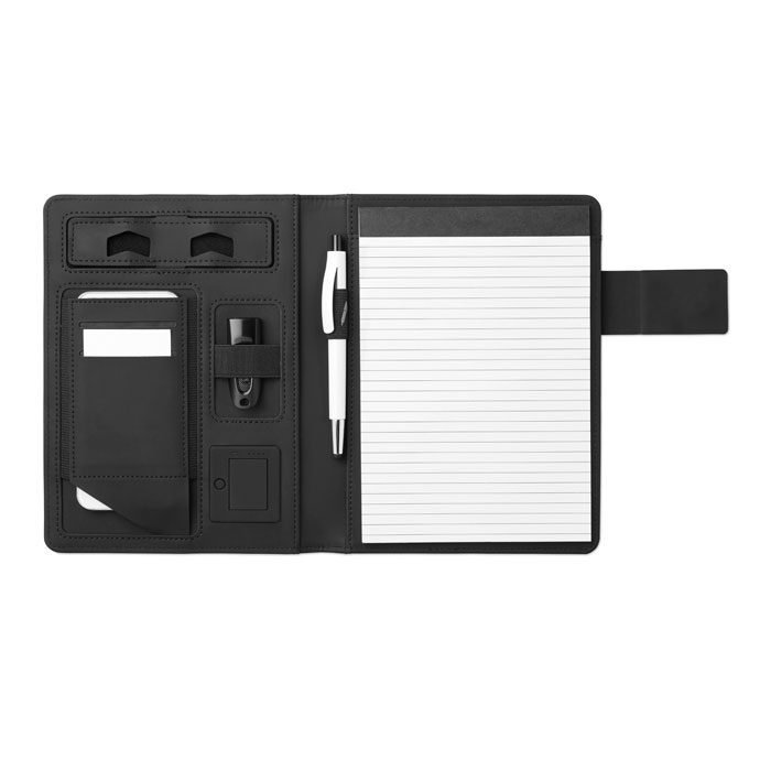 Porta blocco A5 con powerbank Nero item picture top