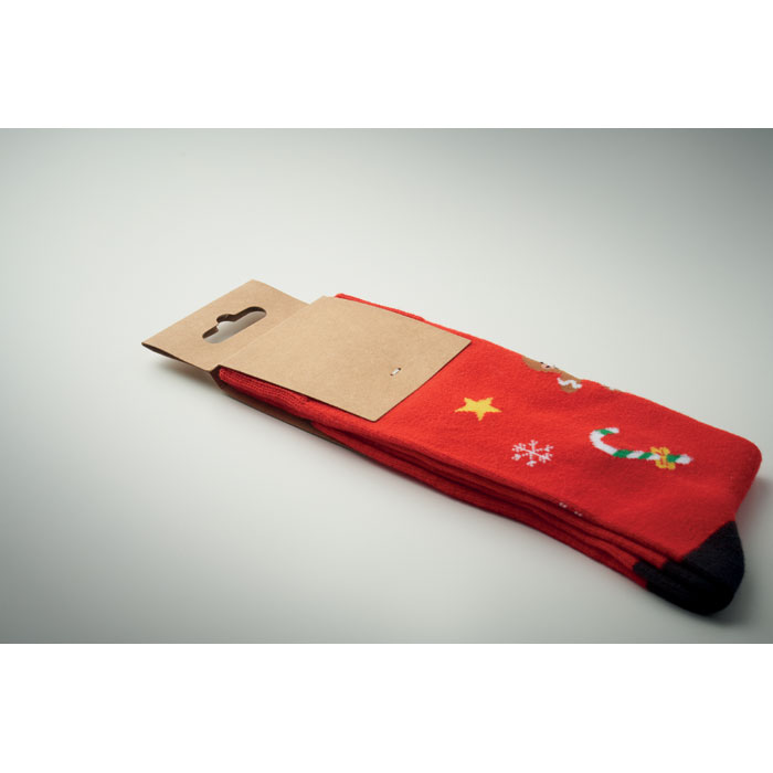 Coppia di calzini natalizie L Rosso item detail picture