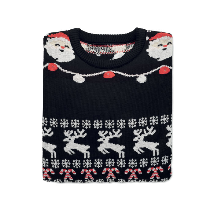 Christmas LED sweater S/M Nero item picture side