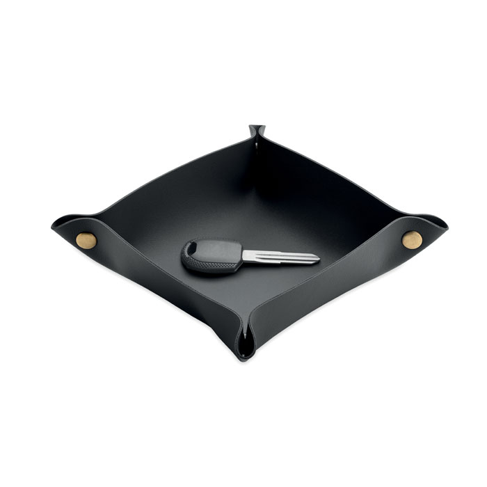 Svuotatasche pieghevole in PU Nero item picture back