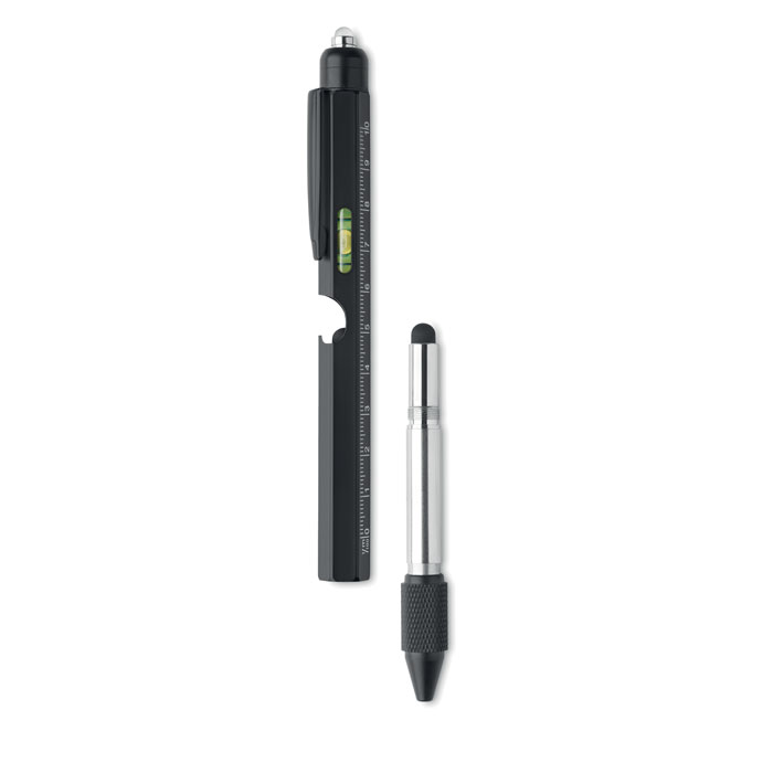Spirit level pen with ruler Nero item picture side