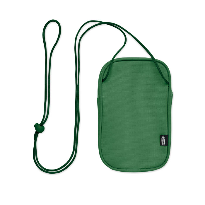 RPET cross body travel pouch Verde item picture front