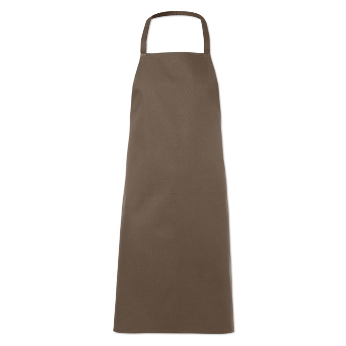 Kitchen apron in cotton taupe item picture back