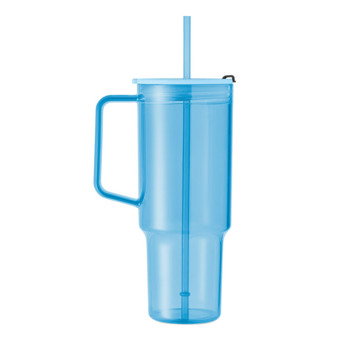Bicchiere RPET 1200ml Azzurro Chiaro Trasparente item picture side
