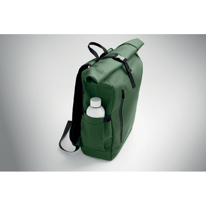 Zaino Rolltop per laptop 600D Verde Scuro item detail picture