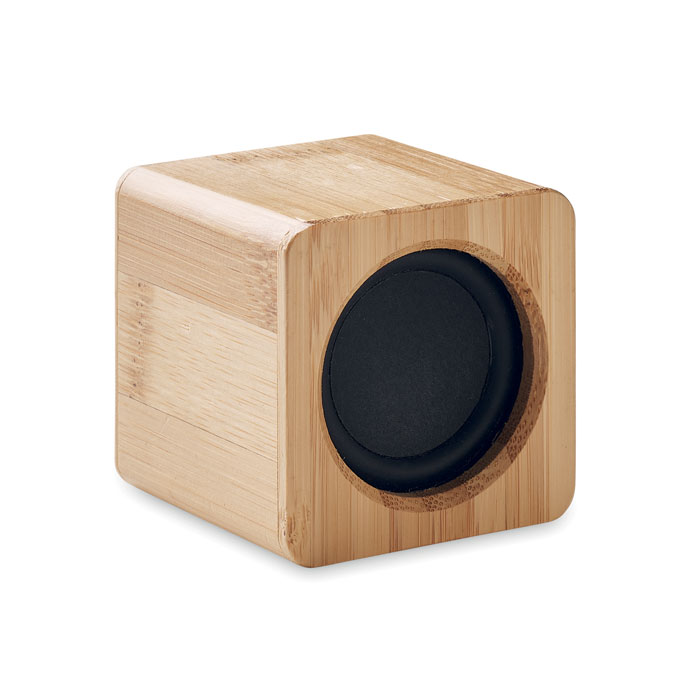 Speaker in bamboo wood item picture front