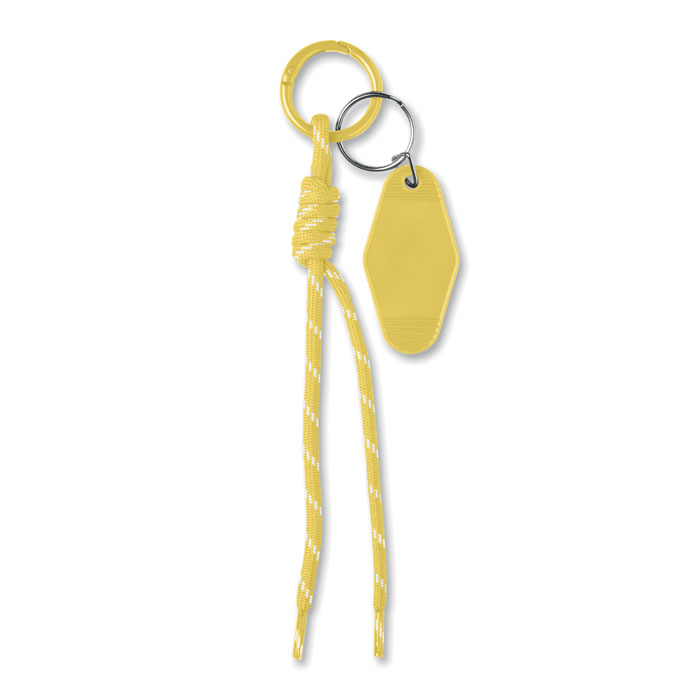 Braided rope with tag keyring Giallo item picture front