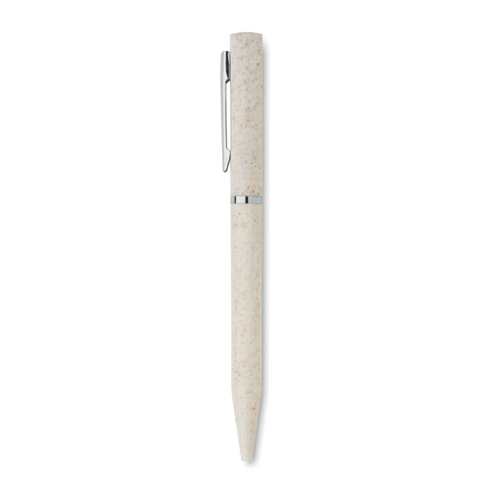 Wheat straw/ABS twist pen Beige item picture 1