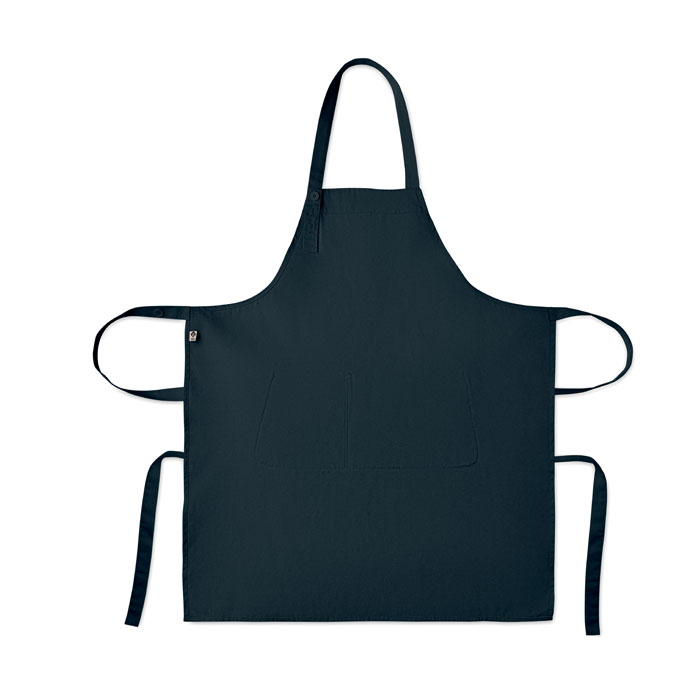 Organic cotton apron 240 gr/m² Blu item picture back