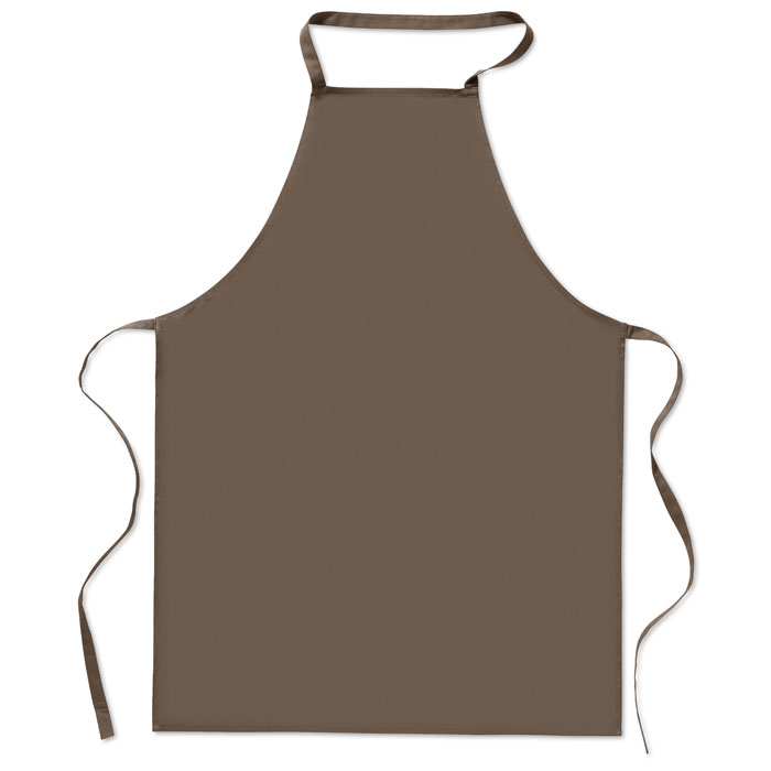 Kitchen apron in cotton Taupe item picture side