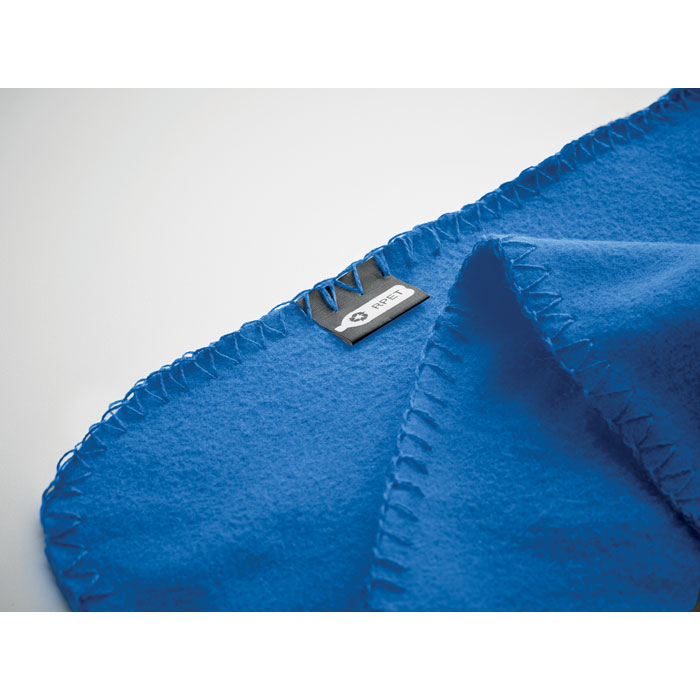 RPET fleece travel blanket Blu Royal item detail picture