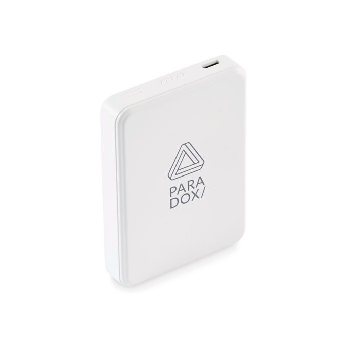 5000 mAh Power bank Bianco item picture printed
