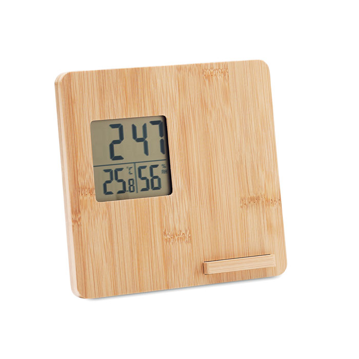 Stazione meteo in bamboo wood item picture front