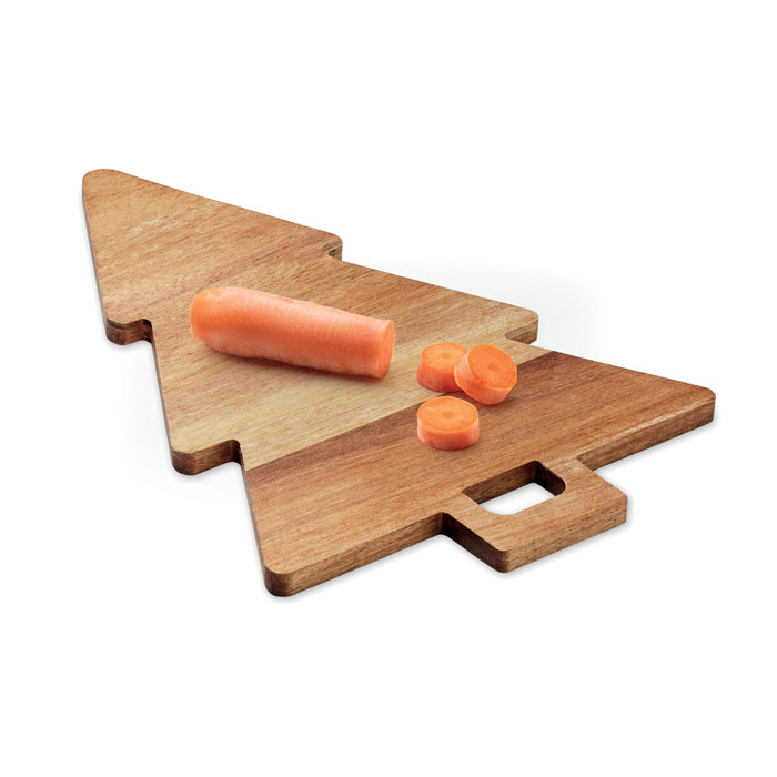 Acacia serving board Xmas tree Legno item picture back