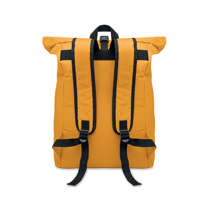 600Dpolyester rolltop backpack Ochre item picture back
