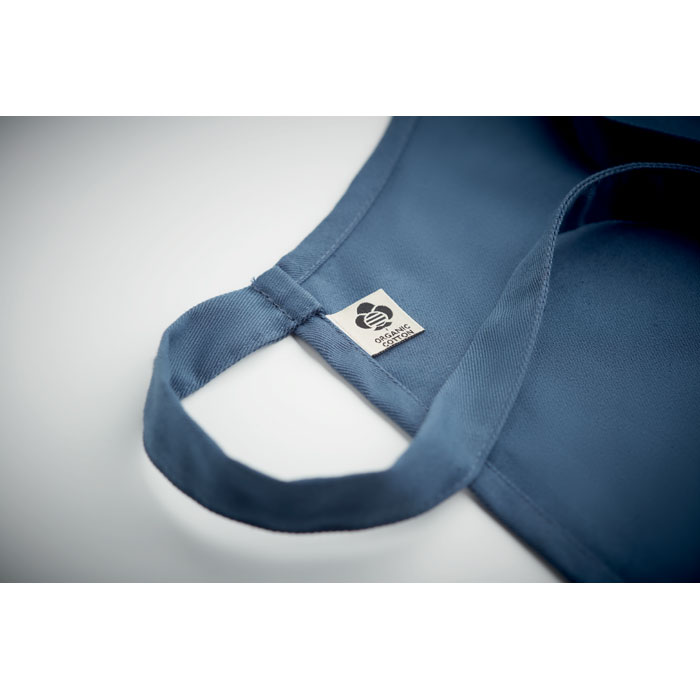 Organic cotton apron 200 gr/m² Blu item detail picture