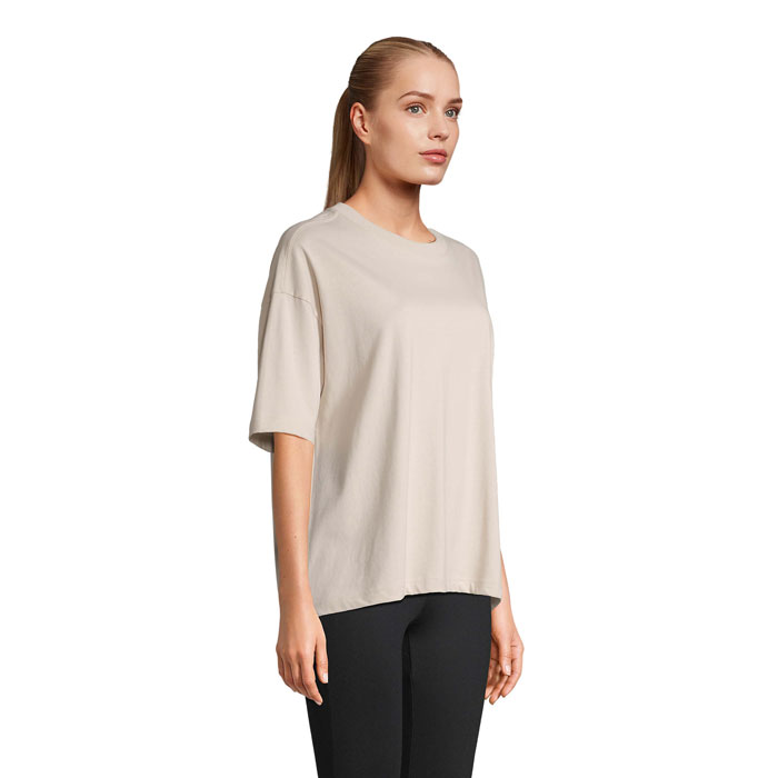 BOXY WOMEN OVERSIZE T-SHIRT Linen Twin item picture side