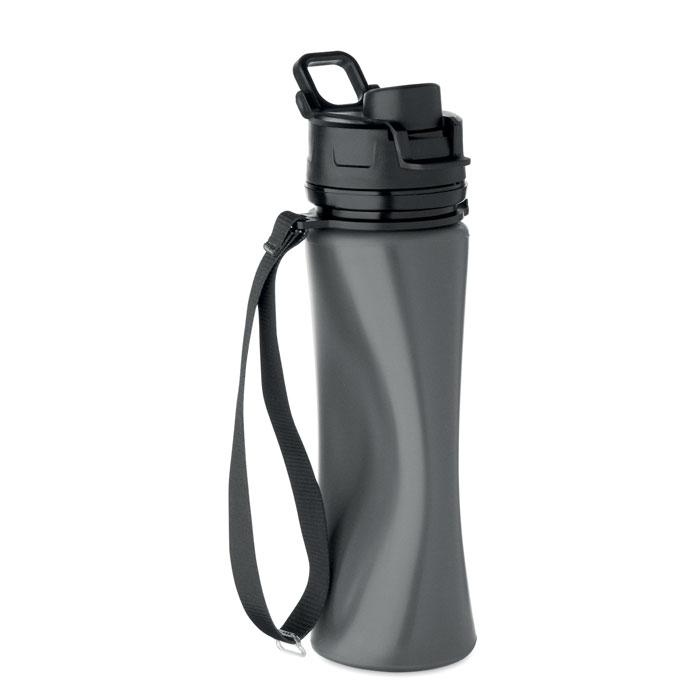 Foldable silicone sports bottle Grigio Pietra item picture side