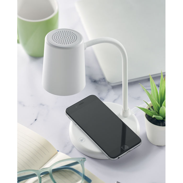 Wireless charger, lamp speaker Bianco item picture 5