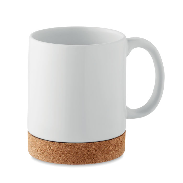 Ceramic cork mug 280 ml Bianco item picture front