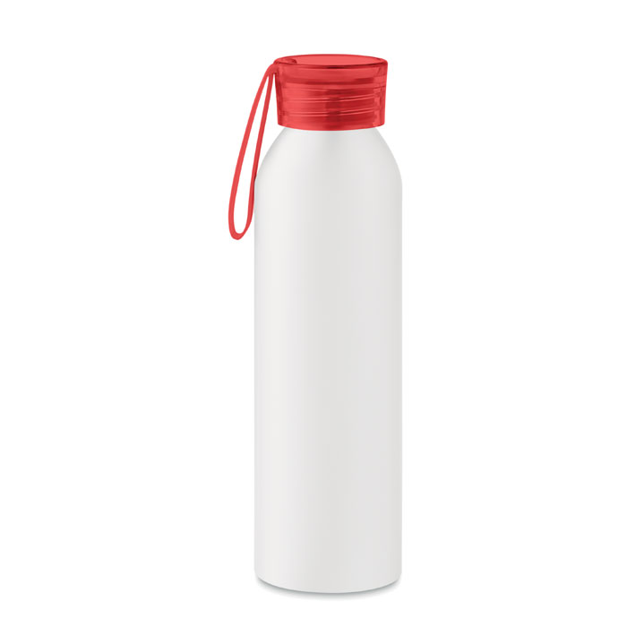 Recycled aluminum bottle Bianco/Rosso item picture back