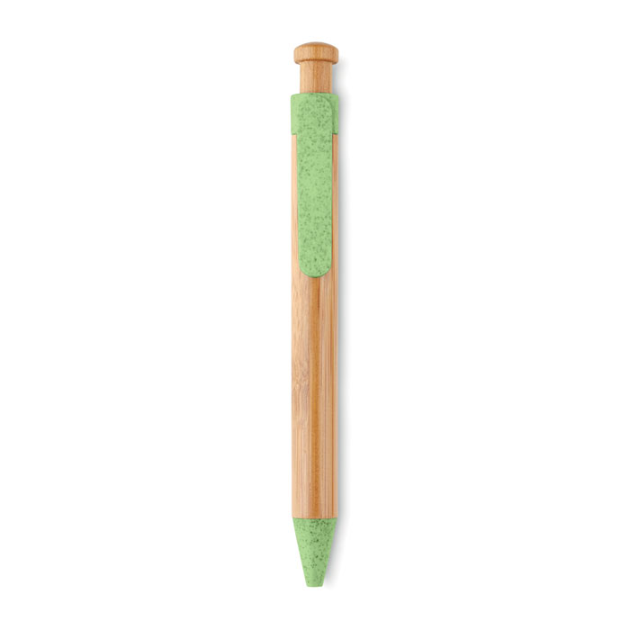 Bamboo/Wheat-Straw ABS ball pen Verde item picture front