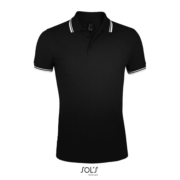 PASADENA polo uomo 200g Black/White item picture front