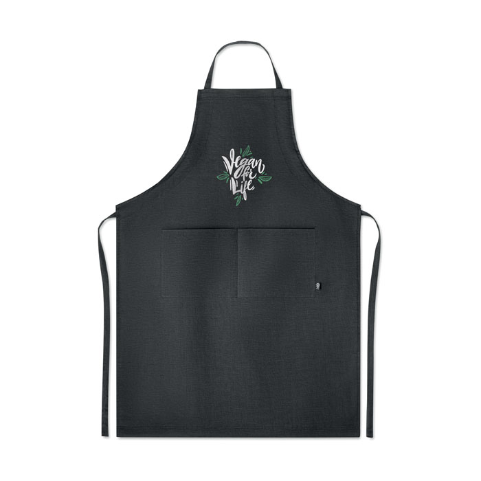 Hemp adjustable apron 200 gr/m² Nero item picture printed