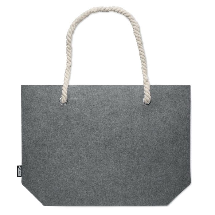 Borsa da spiaggia in feltro RPET Grigio item picture side